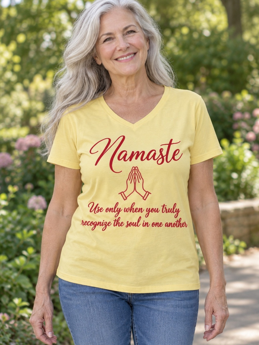 Karuna Devi Inspirational Wear - Namaste Graphic Tee